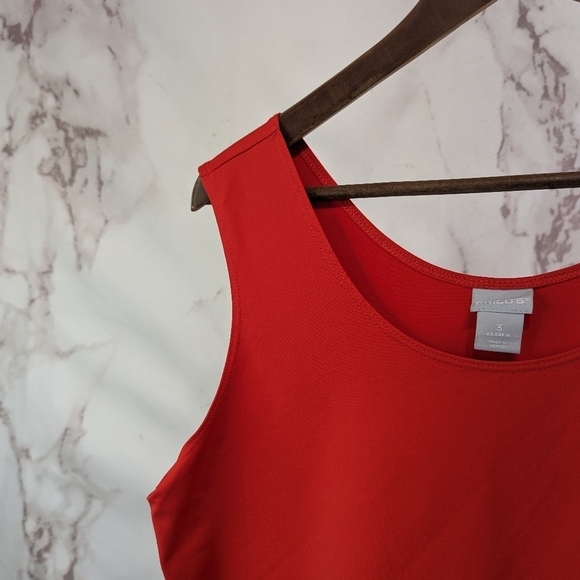 Chicos Tank Top Womens 3 XL Red Scoop Undershirt Shirt Basic Traveler Weekends - Picture 2 of 9